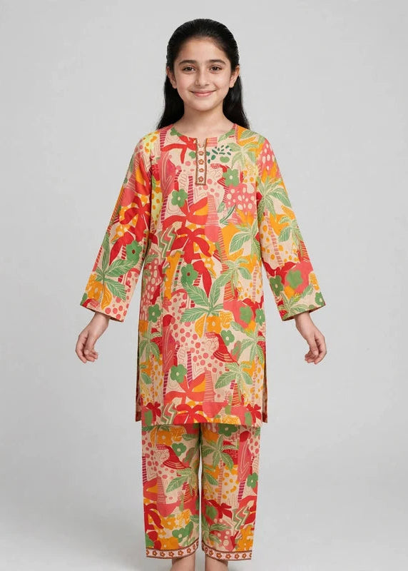Girls Cocktail Printed Co Ord Set