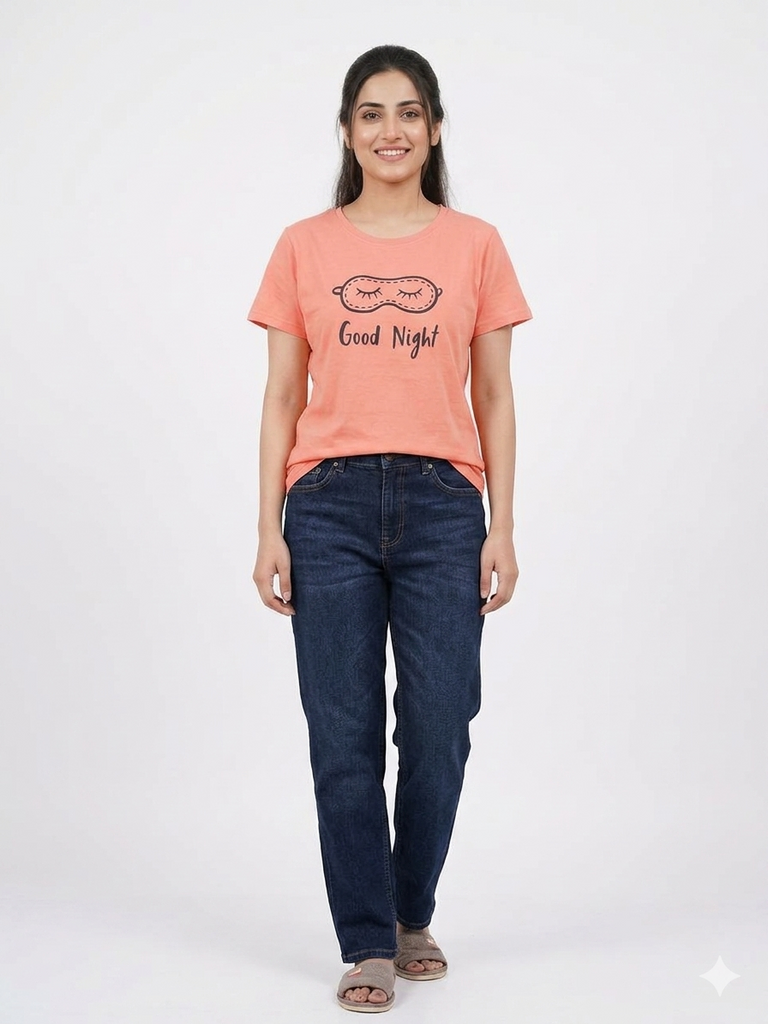 Baby pink Good news   Graphical T shirt