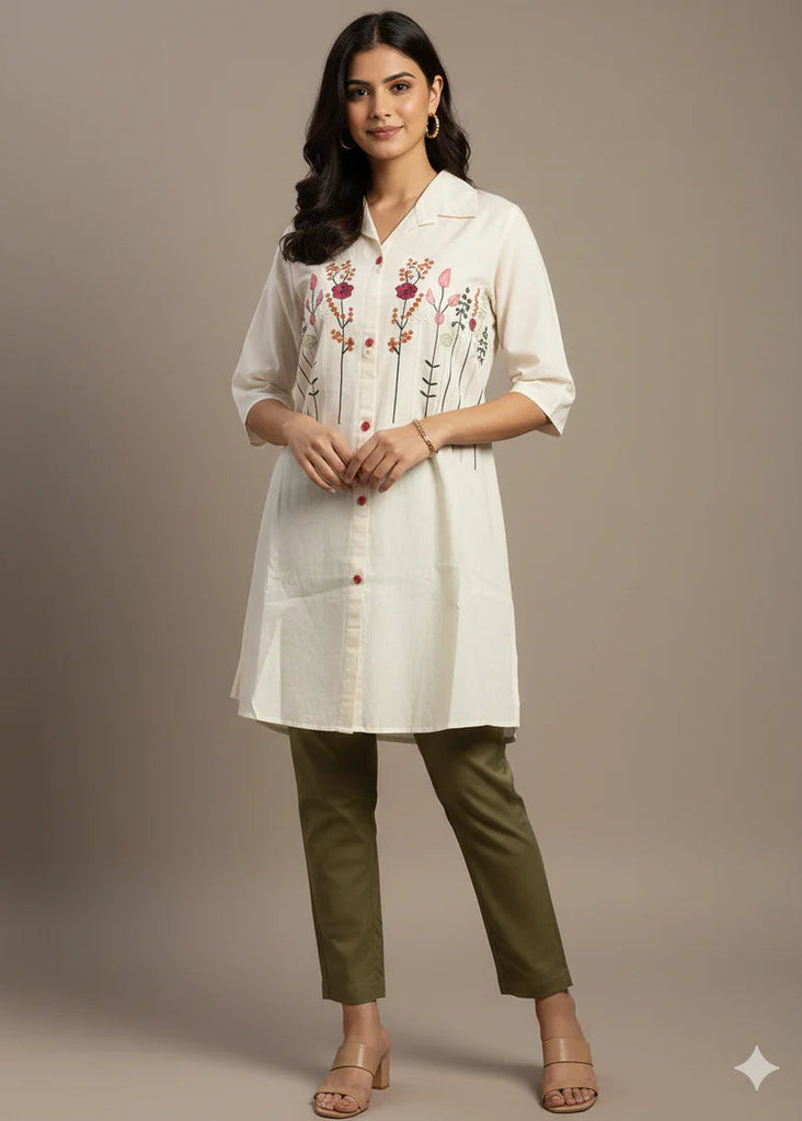 St075- Embroidered Top