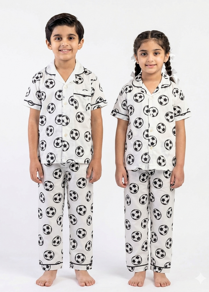 Unisex Football  Print pajama Set