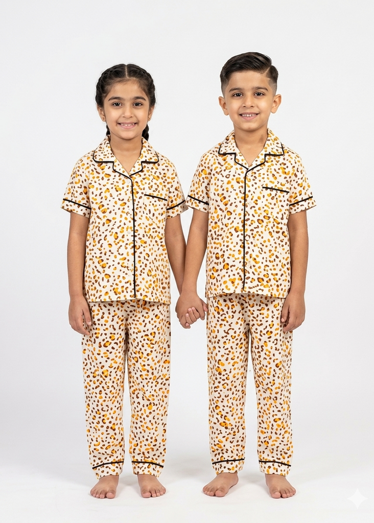 Unisex  Cheeta Print pajama Set