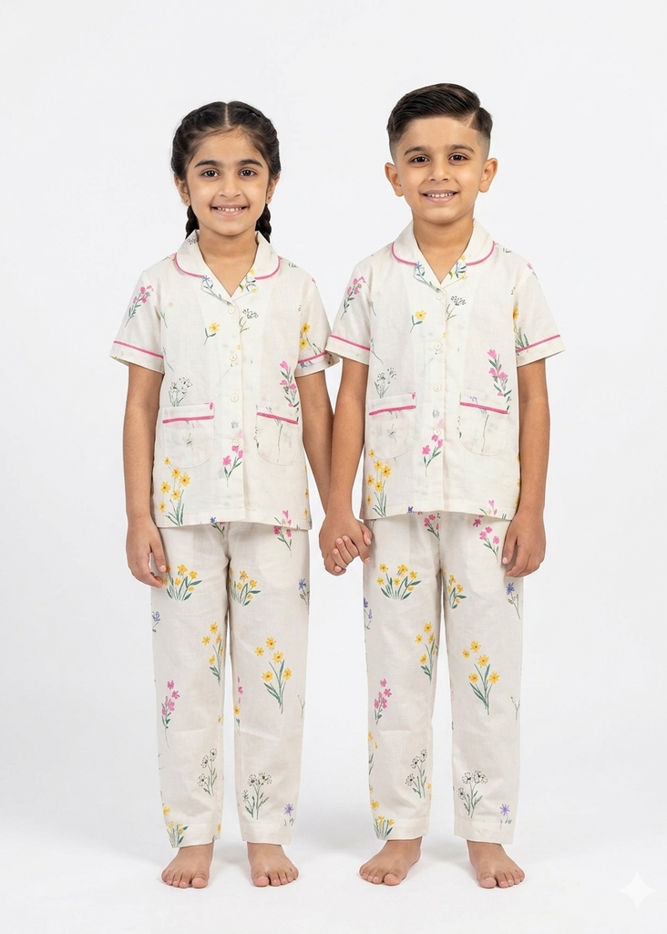Unisex Abstract Print pajama Set