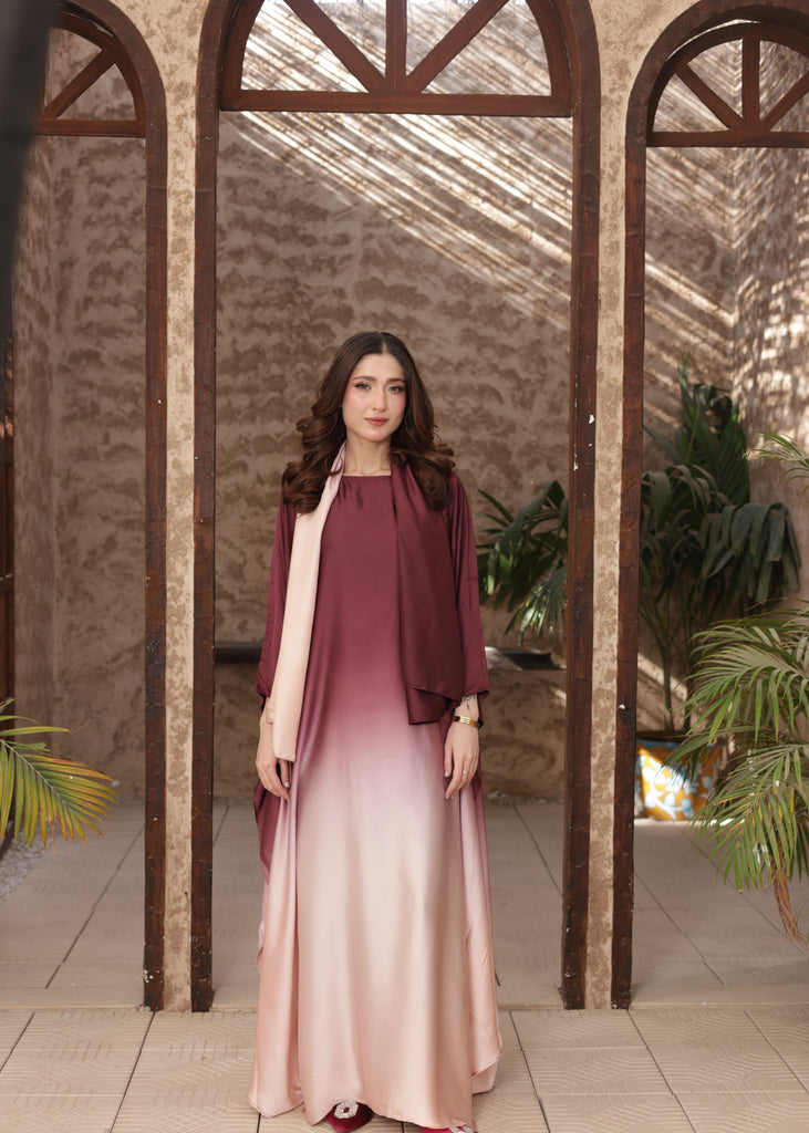 DOUBLE TONE ABAYA SET