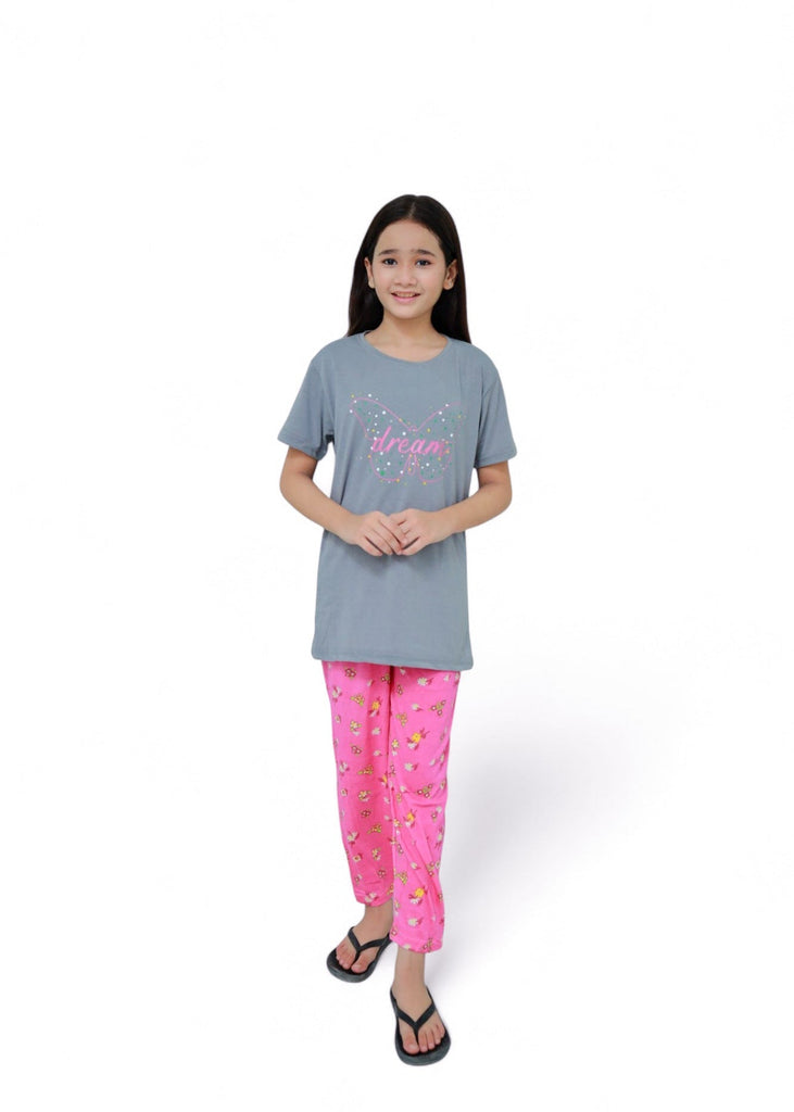 Girl Dream Grey Night Suit