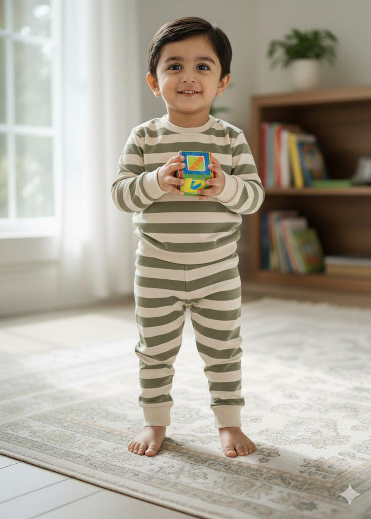 PREMUM iMPORTED  Light Green Stripes  Track suit