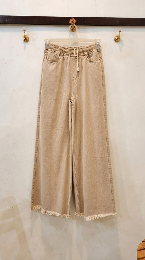L-Skin  Dori Elastic Waist DENIM TROUSER ( Teen age Girls and Ladies With pockets )
