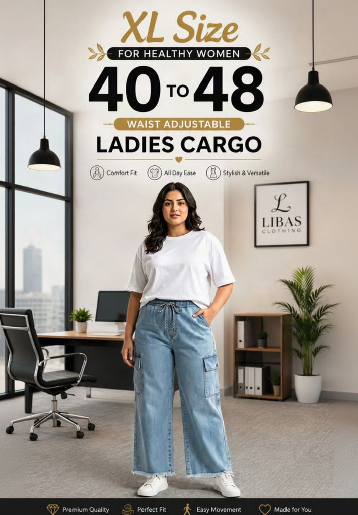 W-ICE BLUE JEANS CARGO WITH TWO POCKETS ( HEALTHY WOMEN)