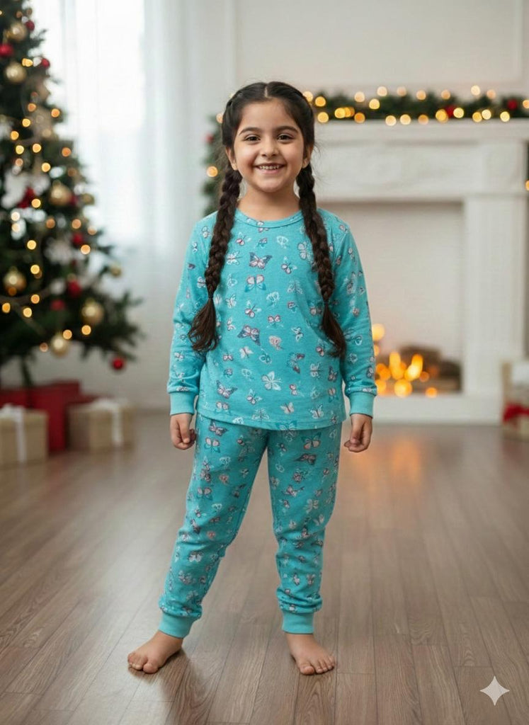 GIRL FEROZE BUTTERFLY  FULL SLEEVES PJ SET