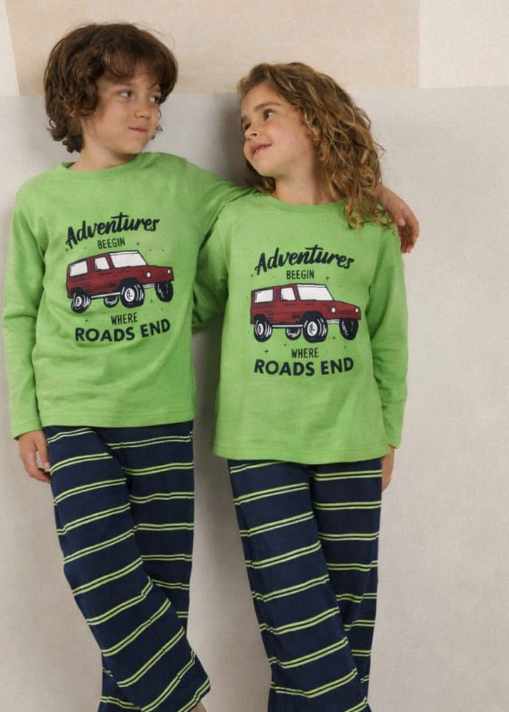 UNISEX GREEN ROAD FULL SLEEVES PJ SET