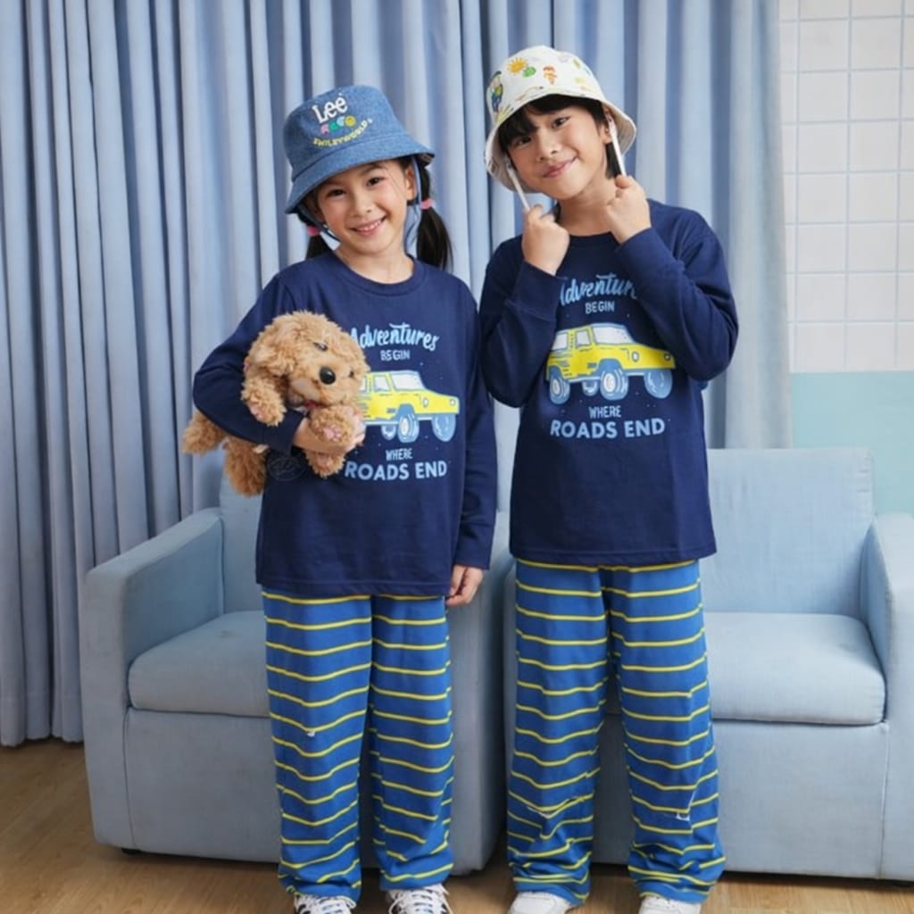 UNISEX BLUE ROAD FULL SLEEVES PJ SET