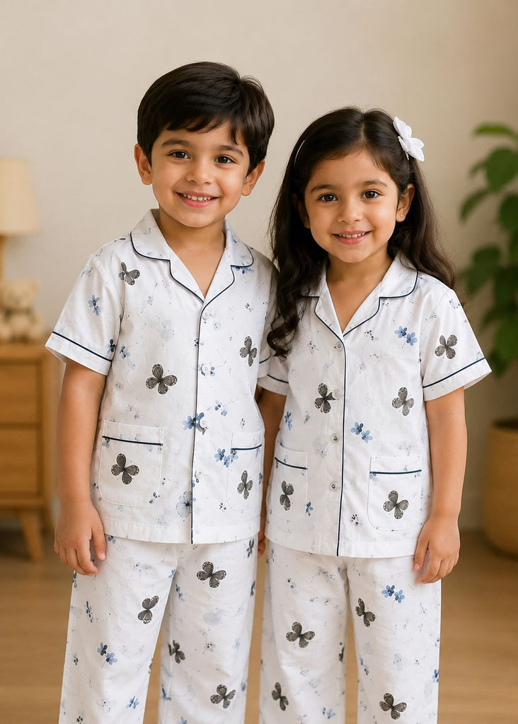 Unisex Butterfly  Print pajama Set