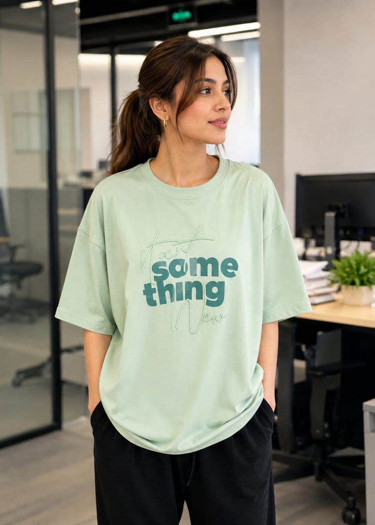Oversized Drop Shoulder T-Shirt Some Thing New