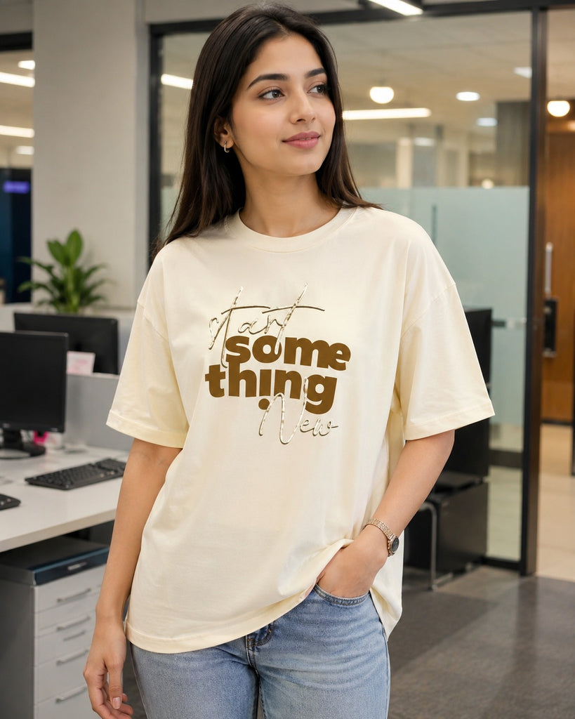Oversized Drop Shoulder T-Shirt Some Thing New