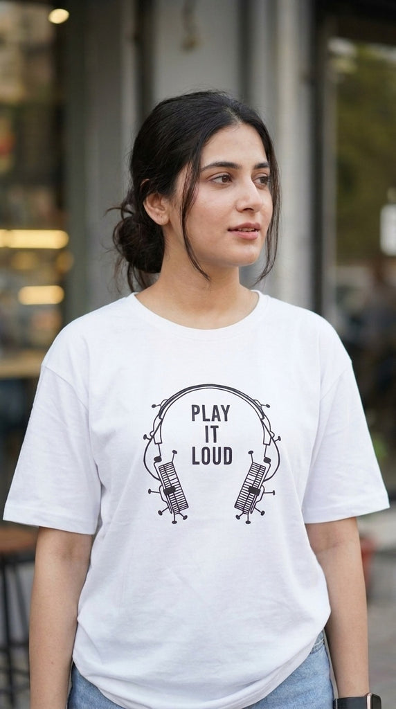 Cherry Oversized Drop Shoulder T-Shirt  play it loud