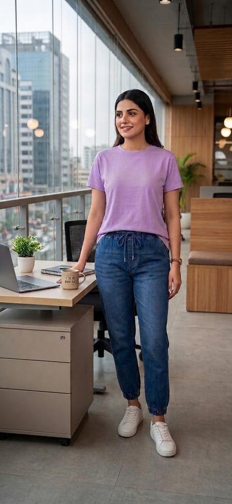 Oversized Drop Shoulder T-Shirt Plain