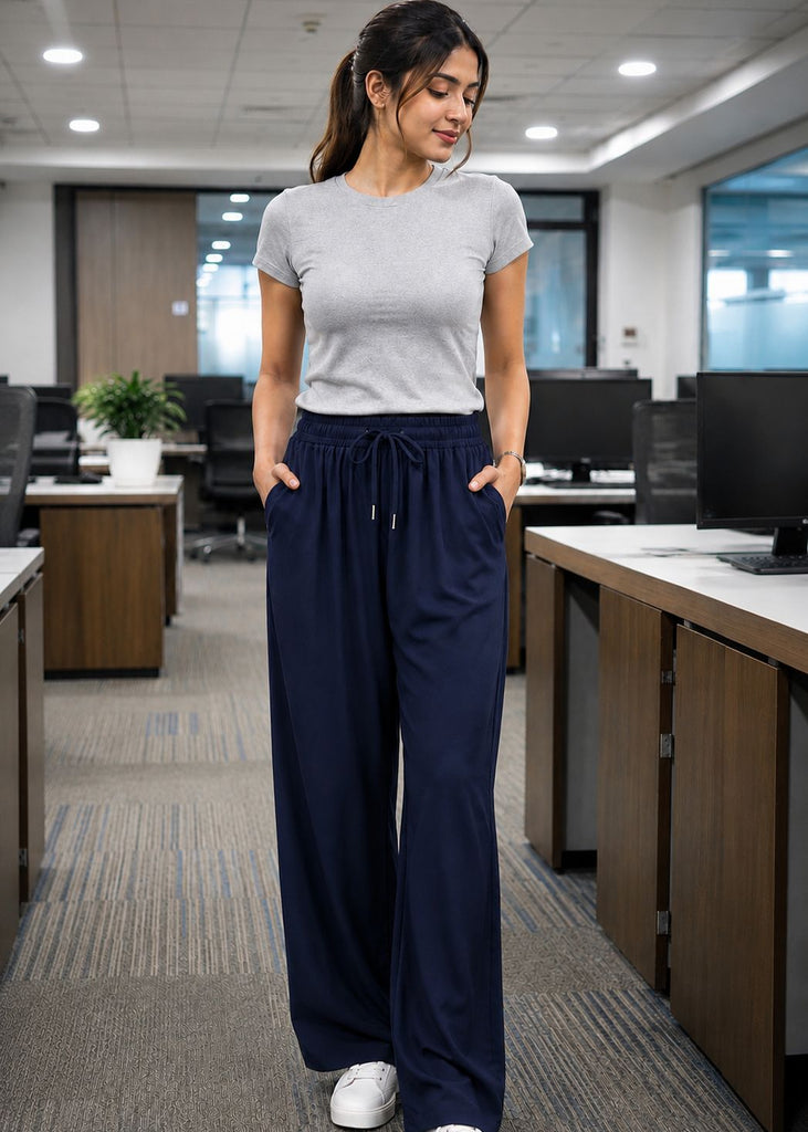 Woman Premium Trousers-Navy Blue