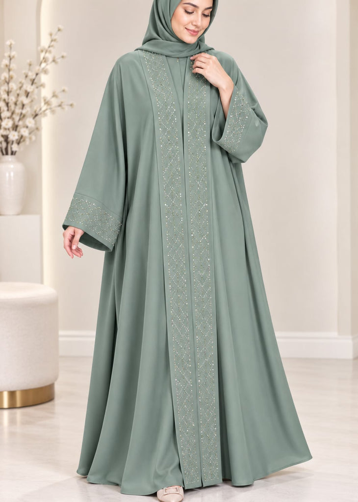 Aurelia Abaya Sage Green ( Only Abaya)