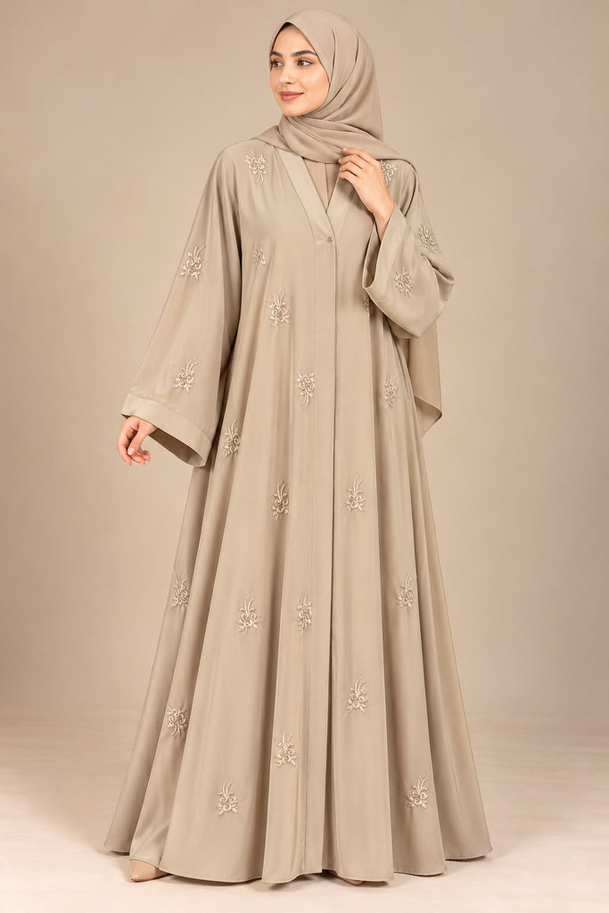 ZARMINAH | EMBROIDERY | FRONT OPEN  | SKIN