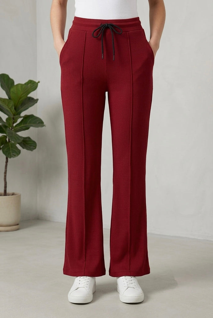 Woman Premium Trousers-Mehroon