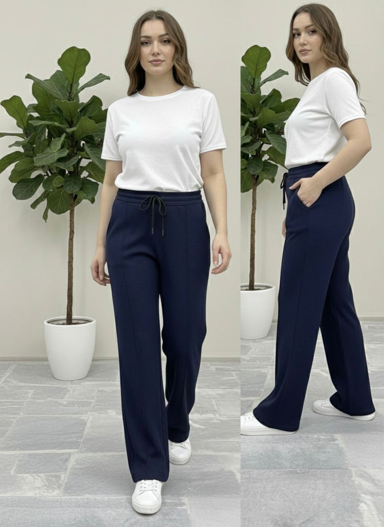 Woman Premium Trousers-Navy Blue