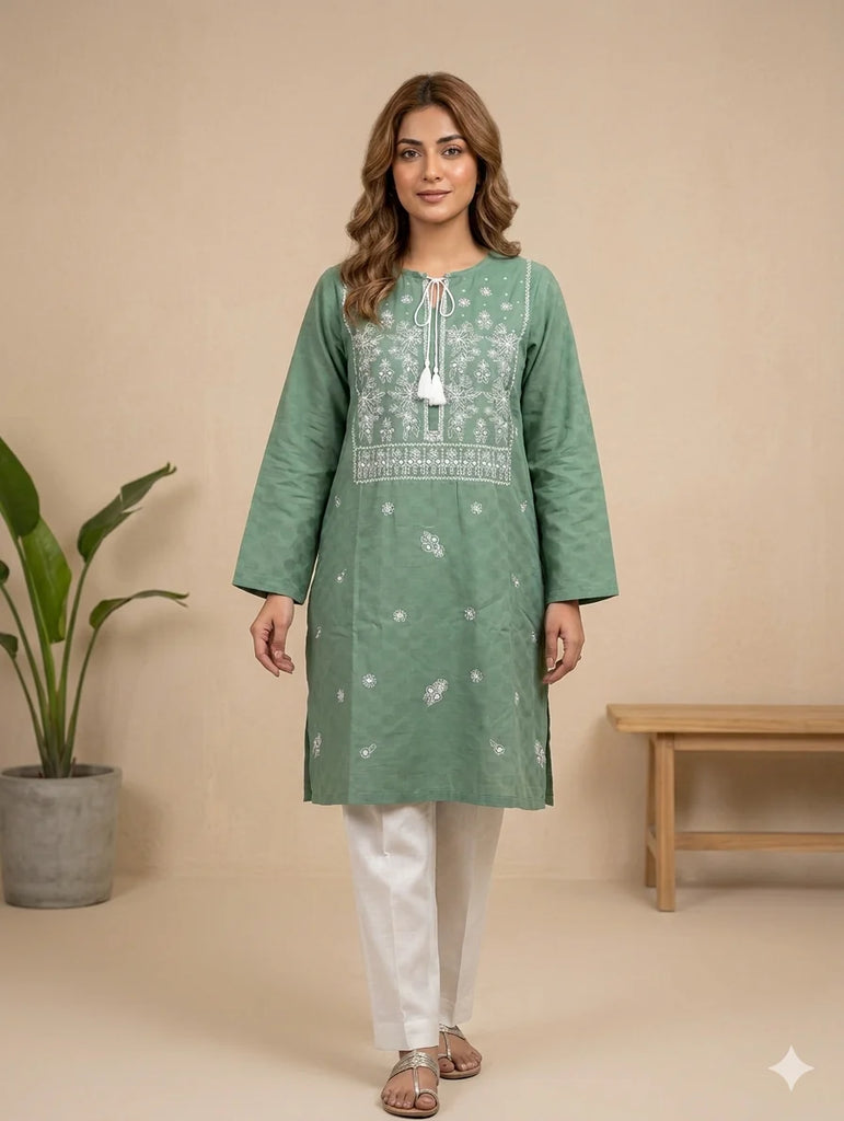 St135- Pista Random Embroidered Top